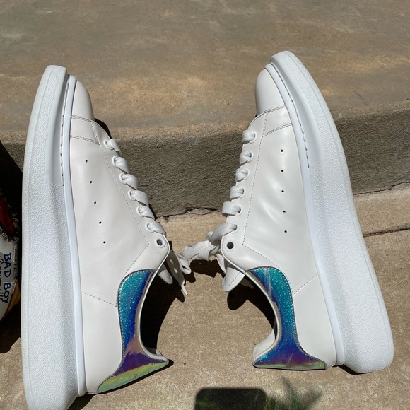 Alexander McQueen oversized sneaker 44 11 us eu iridescent blue rare. No box - Picture 4 of 8